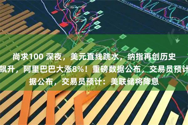 尚求100 深夜，美元直线跳水，纳指再创历史新高！中国资产飙升，阿里巴巴大涨8%！重磅数据公布，交易员预计：美联储将降息